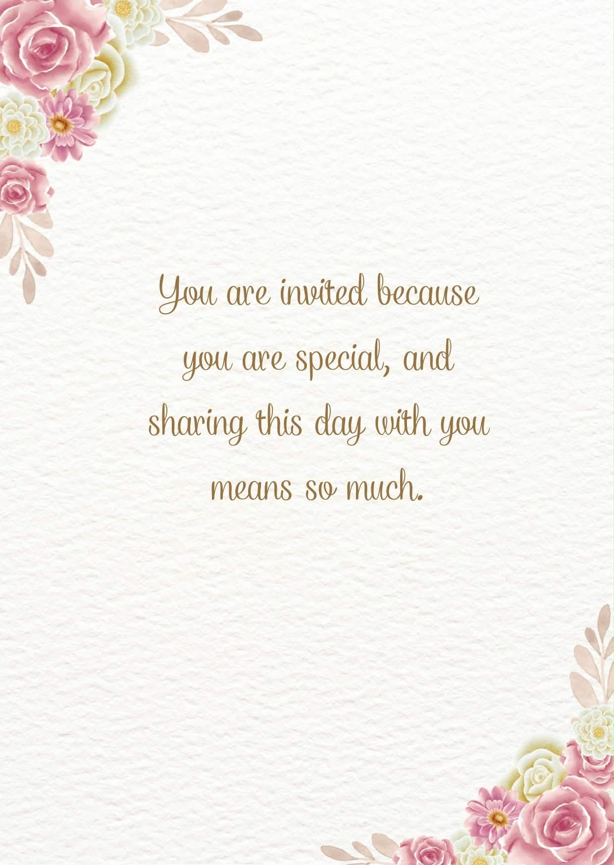 Back side of baptism invitation